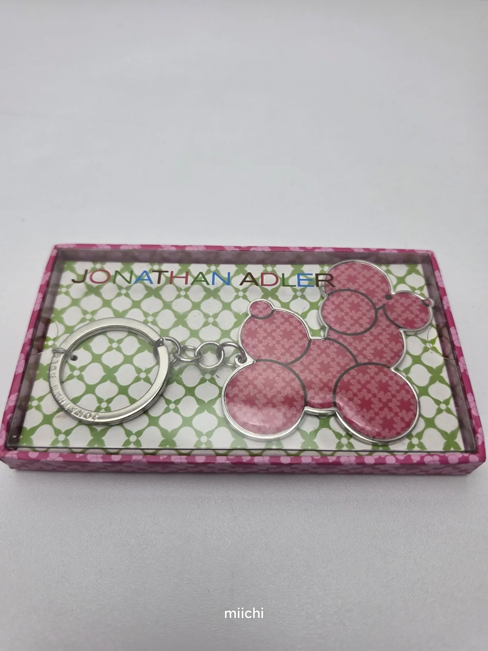 Jonathan Adler Poodle Keyring Pink Dog Keychain